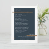 Minimalistische moderne marine antiek goud wit men kaart (Staand voorkant)