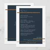 Minimalistische moderne marine antiek goud wit men kaart (Voorkant / Achterkant)