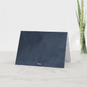 Minimalistische moderne marine goud den elegante z feestdagen kaart (Achterkant)