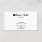 Minimalistische moderne marketingidentiteit visitekaartje (Achterkant)