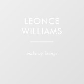 Minimalistische moderne merknaam voor kleine bedri raamsticker (Vel)