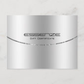 Minimalistische moderne metalen zilveren textuur briefkaart (Voorkant)