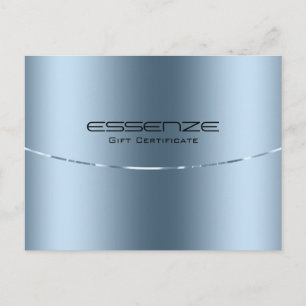 Minimalistische moderne metallic blauwe textuur briefkaart