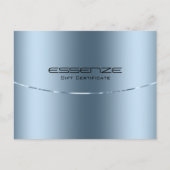 Minimalistische moderne metallic blauwe textuur briefkaart (Voorkant)