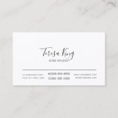 Minimalistische Moderne Metallic Circle Silver ID5 Visitekaartje (Achterkant)