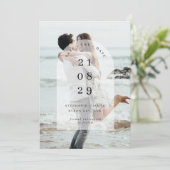 Minimalistische moderne middenboog foto Save the D Kaart (Staand voorkant)