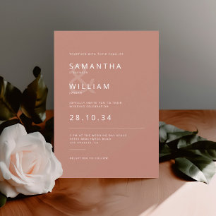Minimalistische moderne mix & match elegante trouw kaart