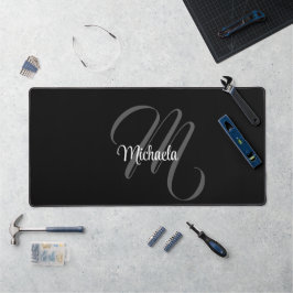 Minimalistische moderne monogram beginletter naam bureaumat