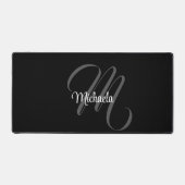 Minimalistische moderne monogram beginletter naam bureaumat (Voorkant)