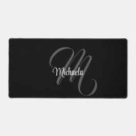 Minimalistische moderne monogram beginletter naam bureaumat