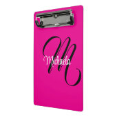 Minimalistische moderne monogram beginletter naam mini klembord (Angled2)