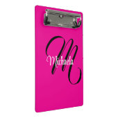 Minimalistische moderne monogram beginletter naam mini klembord (Schuin)