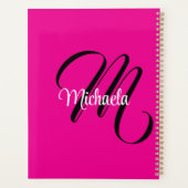 Minimalistische moderne monogram beginletter naam planner (Achterkant)