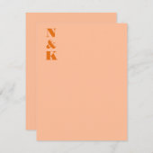 Minimalistische moderne monogram beginletters perz bedankkaart (Voorkant / Achterkant)