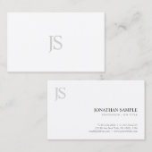 Minimalistische moderne monogram eenvoudige Sjablo Visitekaartje (Voorkant / Achterkant)