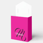 Minimalistische moderne monogram initiaal naam hee bedankdoosjes (Geopend)