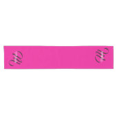 Minimalistische moderne monogram initiaal naam hee korte tafelloper (Horizontaal)