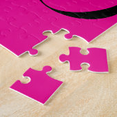 Minimalistische moderne monogram initiaal naam hee legpuzzel (Zijkant)