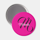 Minimalistische moderne monogram initiaal naam hee magneet (Voorkant / Achterkant)