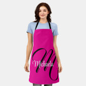 Minimalistische moderne monogram initiaal naam hee schort (Gedragen)