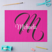 Minimalistische moderne monogram initiaal naam hee tissuepapier (Craft)