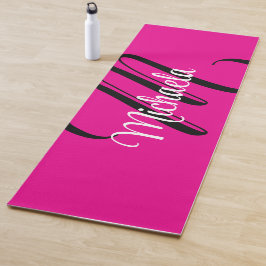 Minimalistische moderne monogram initiaal naam hee yogamat