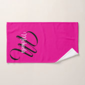 Minimalistische moderne monogram initiaal naam hot bad handdoek (Handdoek)