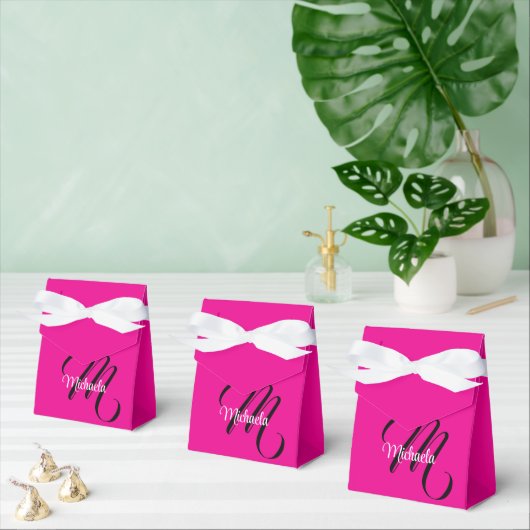 Minimalistische moderne monogram initiaal naam hot bedankdoosjes (Meervoudige)