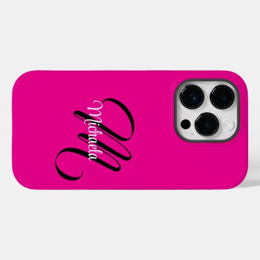 Minimalistische moderne monogram initiaal naam hot Case-Mate iPhone case (Achterkant (horizontaal))