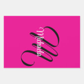 Minimalistische moderne monogram initiaal naam hot inpakpapier vel (Voorkant)