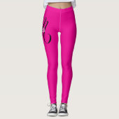 Minimalistische moderne monogram initiaal naam hot leggings (Voorkant)