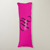 Minimalistische moderne monogram initiaal naam hot lichaamskussen (Voorkant Verticaal)