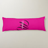 Minimalistische moderne monogram initiaal naam hot lichaamskussen (Achterkant)