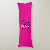 Minimalistische moderne monogram initiaal naam hot lichaamskussen (Voorkant Verticaal)