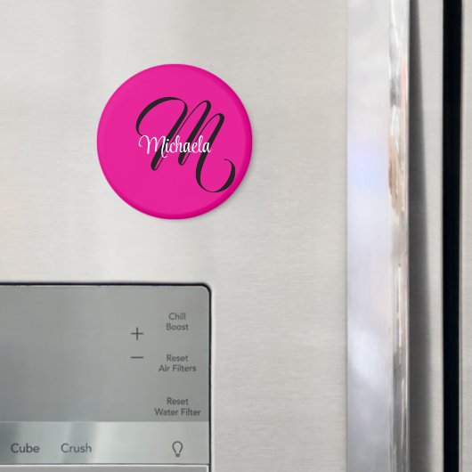 Minimalistische moderne monogram initiaal naam hot magneet (Insitu (Koelkast))