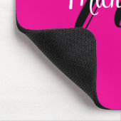 Minimalistische moderne monogram initiaal naam hot muismat (Hoek)