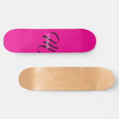 Minimalistische moderne monogram initiaal naam hot persoonlijk skateboard (Horizontaal)
