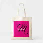Minimalistische moderne monogram initiaal naam hot tote bag (Voorkant)