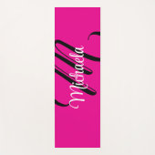Minimalistische moderne monogram initiaal naam hot yogamat (Voorkant)