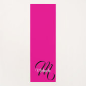 Minimalistische moderne monogram initiaal naam hot yogamat (Voorkant)