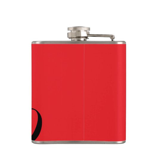 Minimalistische moderne monogram initiaal naam roo heupfles (Achterkant)