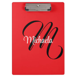 Minimalistische moderne monogram initiaal naam roo klembord