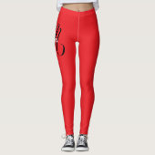 Minimalistische moderne monogram initiaal naam roo leggings (Voorkant)