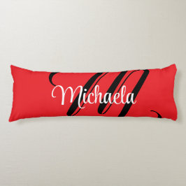 Minimalistische moderne monogram initiaal naam roo lichaamskussen