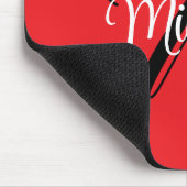 Minimalistische moderne monogram initiaal naam roo muismat (Hoek)