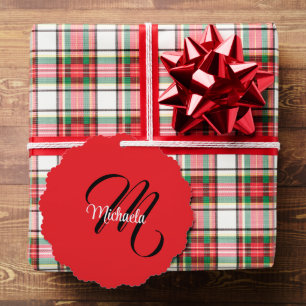 Minimalistische moderne monogram initiaal naam roo ornament kaart