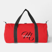 Minimalistische moderne monogram initiaal naam roo plunjezak (Voorkant)