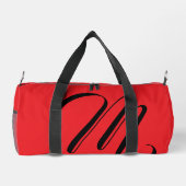 Minimalistische moderne monogram initiaal naam roo plunjezak (Achterkant)