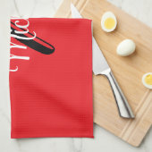 Minimalistische moderne monogram initiaal naam roo theedoek (Quarter Fold)