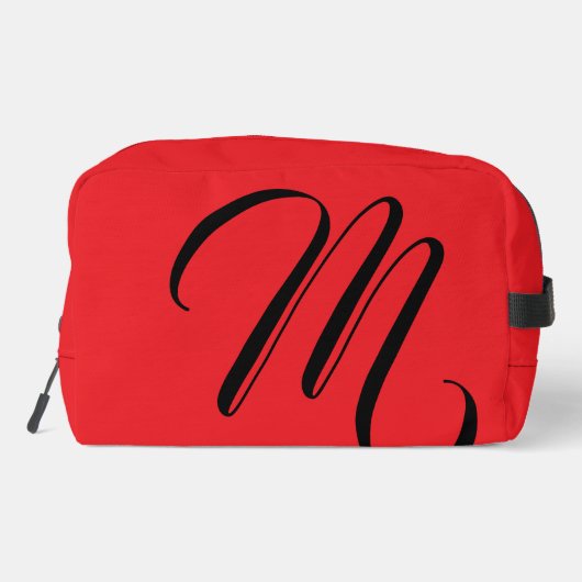 Minimalistische moderne monogram initiaal naam roo toilettasje (Achterkant)